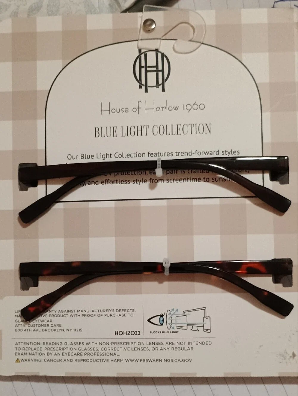 NWT House of Harlow 1960 Blue Light Glasses 2-Pack Aviator Style